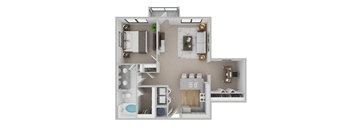 The Munich Floor Plan at Century Cedar Hill, Cedar Hill, 75104